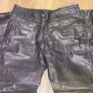 Excelled men’s Riding Black Leather Pants size 32